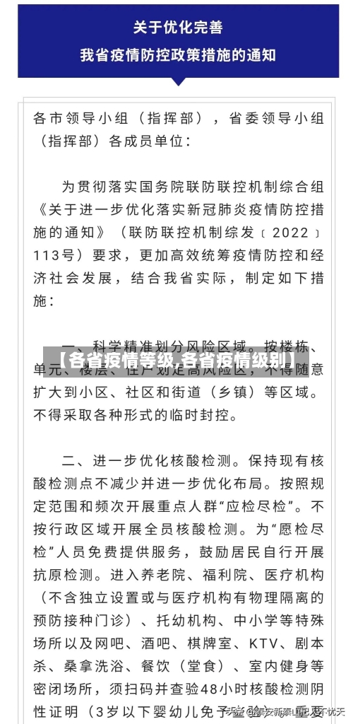 【各省疫情等级,各省疫情级别】-第2张图片