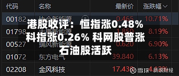 港股收评：恒指涨0.48% 科指涨0.26% 科网股普涨 石油股活跃
