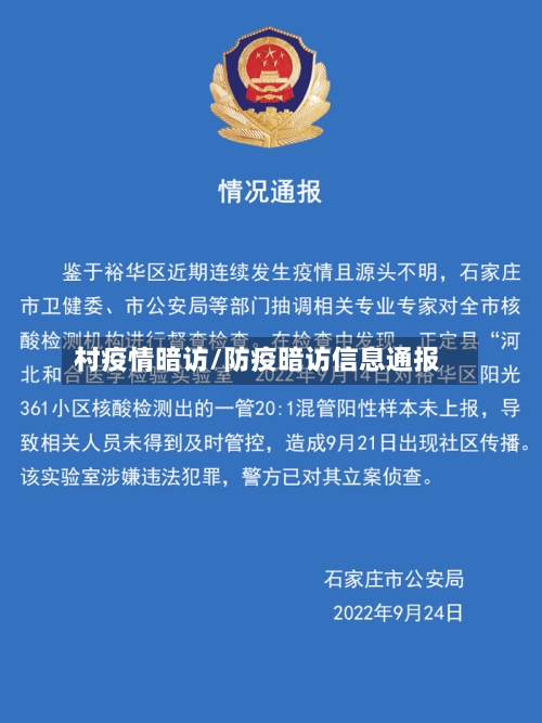 村疫情暗访/防疫暗访信息通报-第2张图片